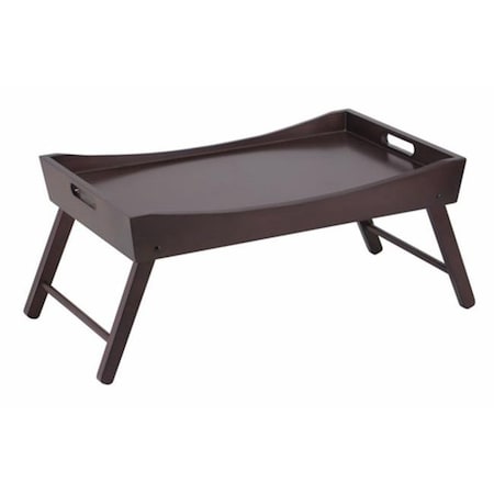 Benito Bed Tray With Curved Top Foldable Legs- Espresso